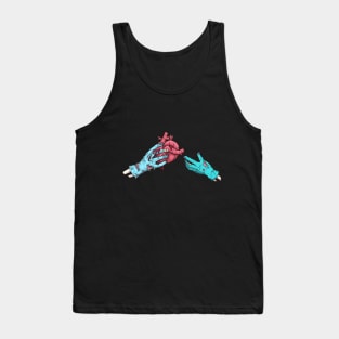 Zombie Hand Giving A Heart Tank Top